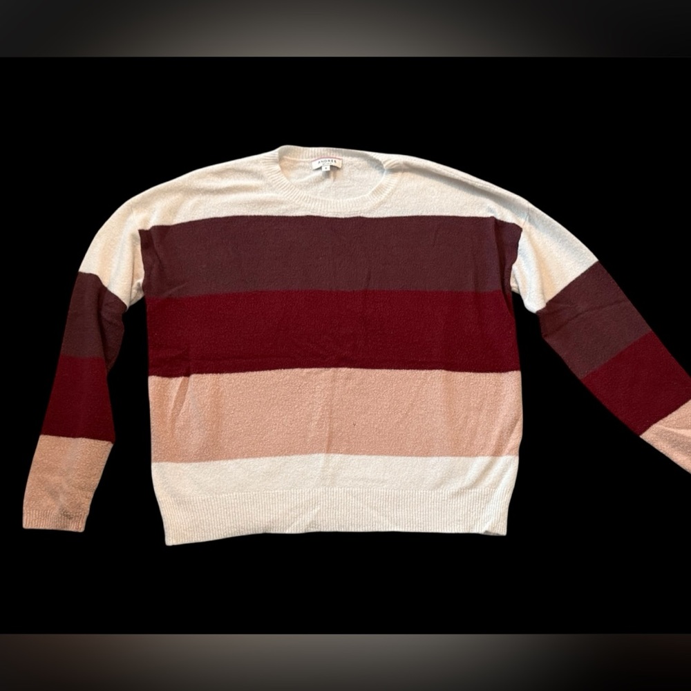 ANDREE BY UNIT Multicolor Striped Crewneck Sweater